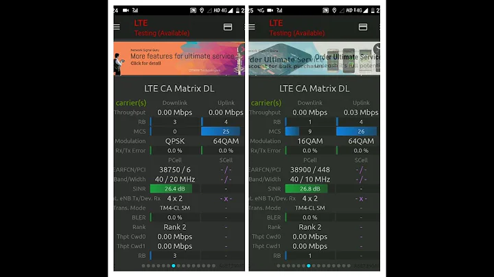 Jio B40 20Mhz VS 10Mhz Speed Comparison Using a CAT 4 Device