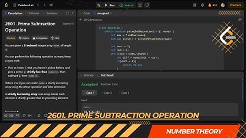 LEETCODE DAILY QUESTION 2601 | Prime Subtraction Operation | Is Kabir Coding #leetcode #programming