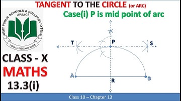 To draw a tangent to a given circle from a given point P When P is the middle point of the arc