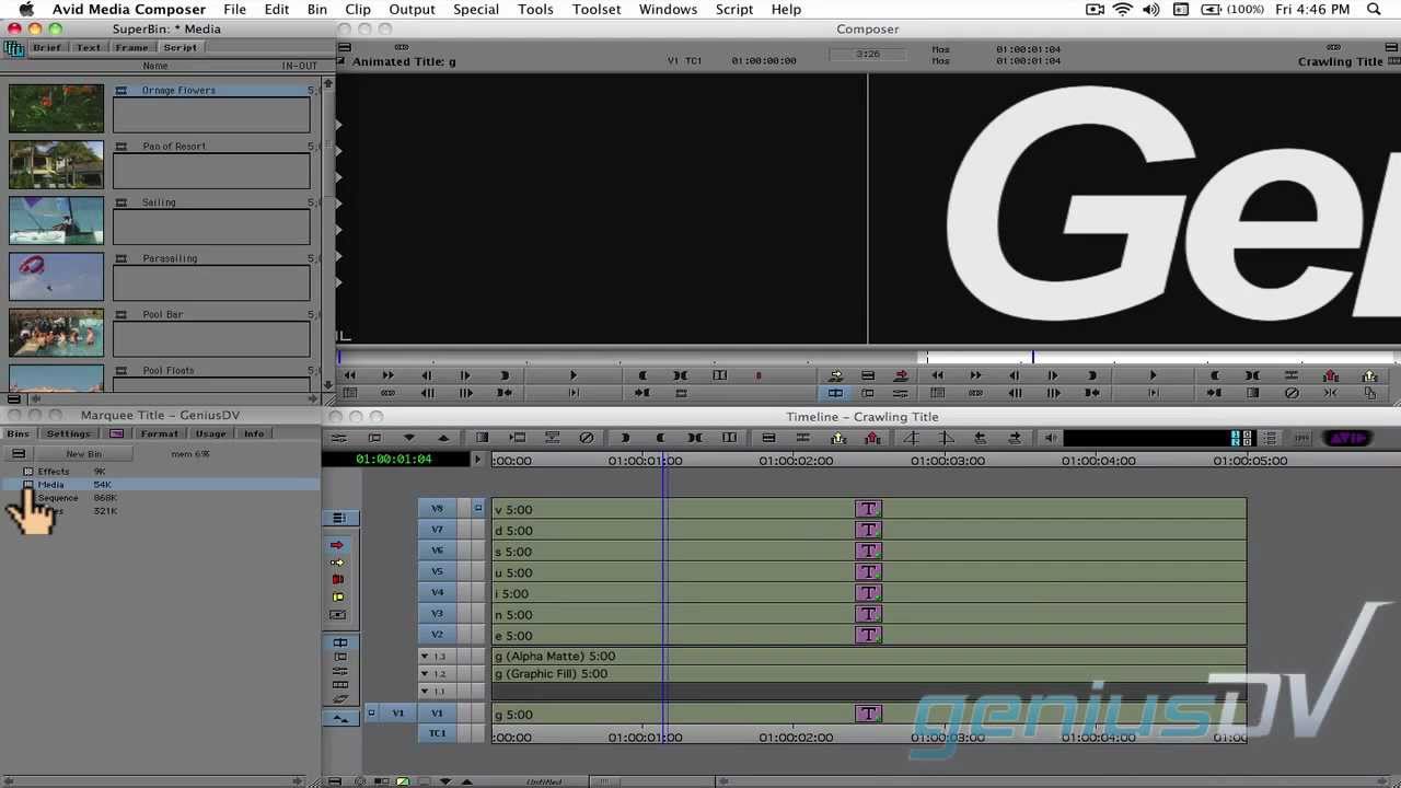 Video inside letters using Avid and Marquee - YouTube