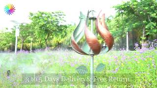 Cyan Oasis | New Three-dimensional Little Tulip Wind Spinner