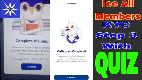 (Garanted 100% KYC) All Members Remove Blu Tik Ice Kyc Step 3 quiz answers ice new update #icekyc