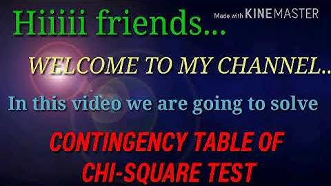 CONTINGENCY TABLE USING CHI SQUARE TEST ||  SEM IV   ||  SYBSCIT ||  BSCIT MATHEMATICS