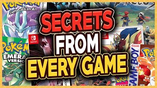 One Secret / Easter Egg From EVERY Pokémon Game That You Don't Know! (Main Series)