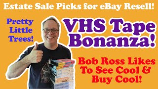 VHS Tape Bonanza with Bob Ross - Let's Make $$$ Selling VHS Tapes on eBay!
