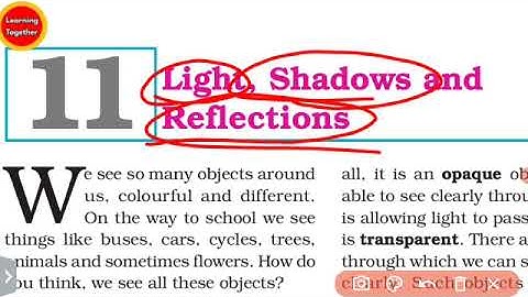 NCERT Class 6th science chapter 8 Light, Shadows and Reflections  @LEARNINGTOGETHER