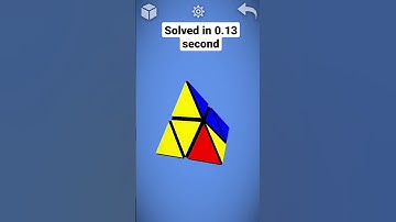 2 by 2 pyraminx solved in 0.13 second #shorts #rubikscube #cube #viralvideo
