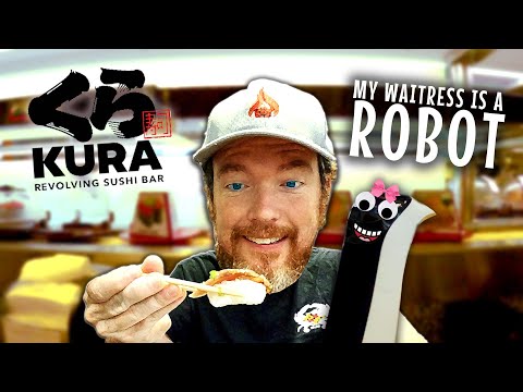 My Waitress Is A ROBOT At Kura Revolving Sushi Bar In Tysons