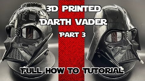 Darth vader 3D printed helmet | Painting 3D prints | How to wet sand 3D prints for a perfect finish