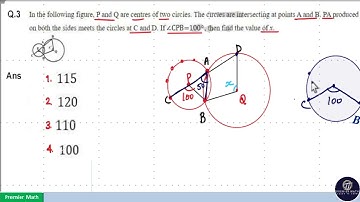 In the following figure P and Q are centers of two circles. the circles are intersecting at points A