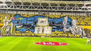 Fenerbahçe - Trabzonspor Cumhuriyet'in 100. yılına özel koreografi, kuzey tribün çekim Resimi