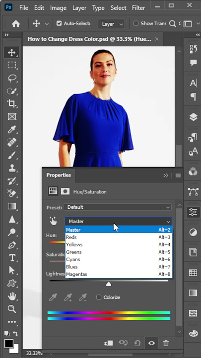 How to Change Dress Colour in Photoshop -  | For Beginners (Tutorial)