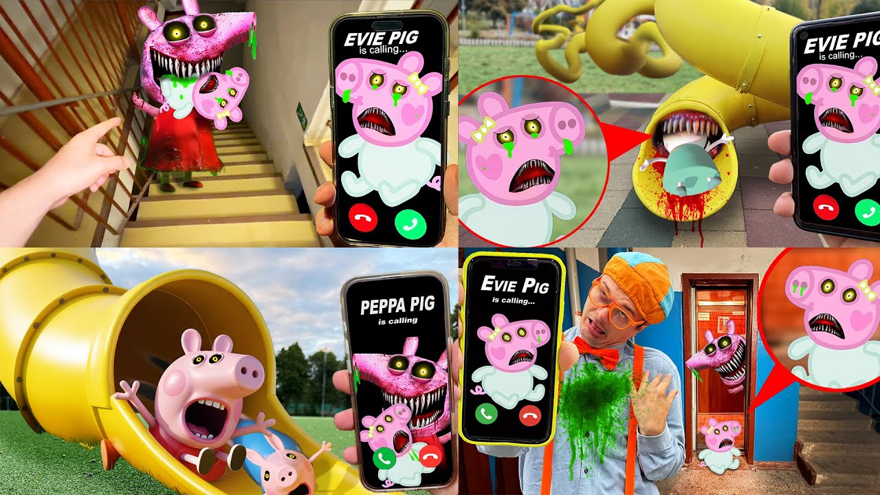 SLIDE EATER is CALIING PEPPA PIG and Evie Pig exe. | compilation of covers
