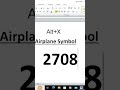 Airplane symbol in ms word shortcut tricks #dailyshorts #youtubeshorts