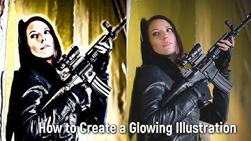 How to Create a Glowing Illustration with AKVIS Sketch, Neon, AirBrush Filters in AliveColors