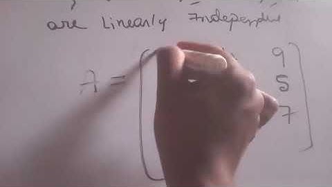 Linearly independent and Linearly dependent vectors