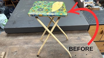 1950’s Folding Metal Stool Restoration | Trash to Treasure 