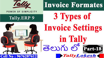 Types of Sales invoice settings(formates) in tally ||Telugu||