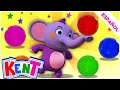 Kent el Elefante | ¡Vamos a pintar pelotas de colores para aprender con Kent! - Aprende jugando