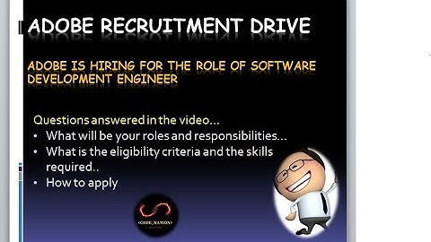 ADOBE RECRUITMENT DRIVE💥|SOFTWARE DEVELOPMENT ENGINEER💥