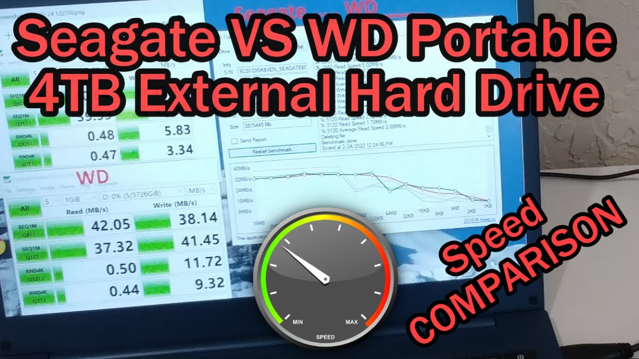 Seagate VS WD Portable 4TB External Hard Drive HDD (STGX4000400 vs