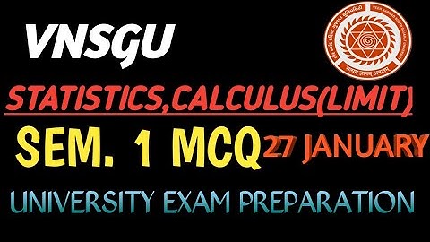 fy.b.com sem1 statistics ch1 . calculus (limit) MCQ questions #vnsgu #education by…aakash fact vibes