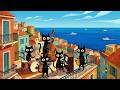 Lively Black Cat Jazz by the Sea 🎷 Feel Good Swing Bass for Work & Focus