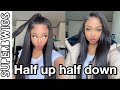 How to do a half up half down style with a Full Lace Swiss Lace Wig | SUPERBWIGS