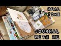 Real Time Journal With Me / Junk Journal Layout Process Video / Creative Journal Tutorial