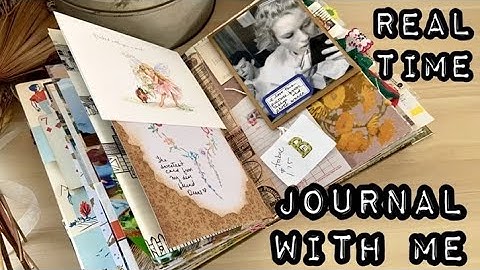 Real Time Journal With Me / Junk Journal Layout Process Video / Creative Journal Tutorial