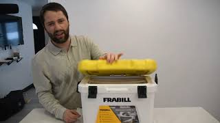 Frabill Magnum Live Bait Station 13 Quart Storage Cooler Tackle Box with  Aerator 