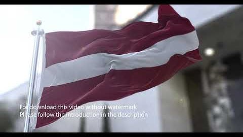Latvia flag with 3d effect blowing in the wind 3D Flag V2 long