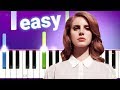 Lana del rey  games 100 easy piano tutorial