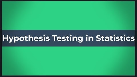 Hypothesis Testing - Theory and Practice (SPSS)
