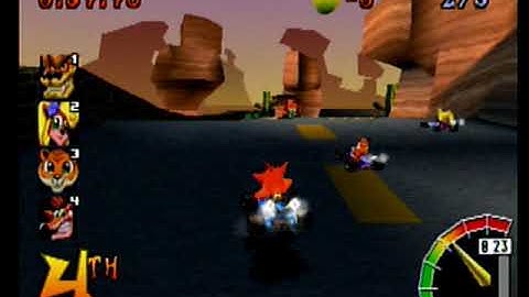 CTR Crash Team Racing: Arcade: Dingo Canyon: Single: Hard: 5 Laps [Race Time] - Playstation 1