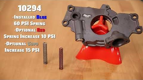 GM LS oil pump pressure relief spring selection from MELLING