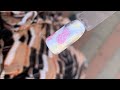 Дизайн ногтей: ананасовый стемпинг с помощью разноцветной фольги и лаков