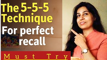 The 5-5-5 Technique For Perfect Recall #study #motivation #exampreparation #new #dailyroutine 