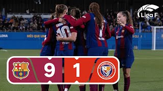 Resumen del FC Barcelona vs FC Levante Las Planas| Jornada 13 | Liga F