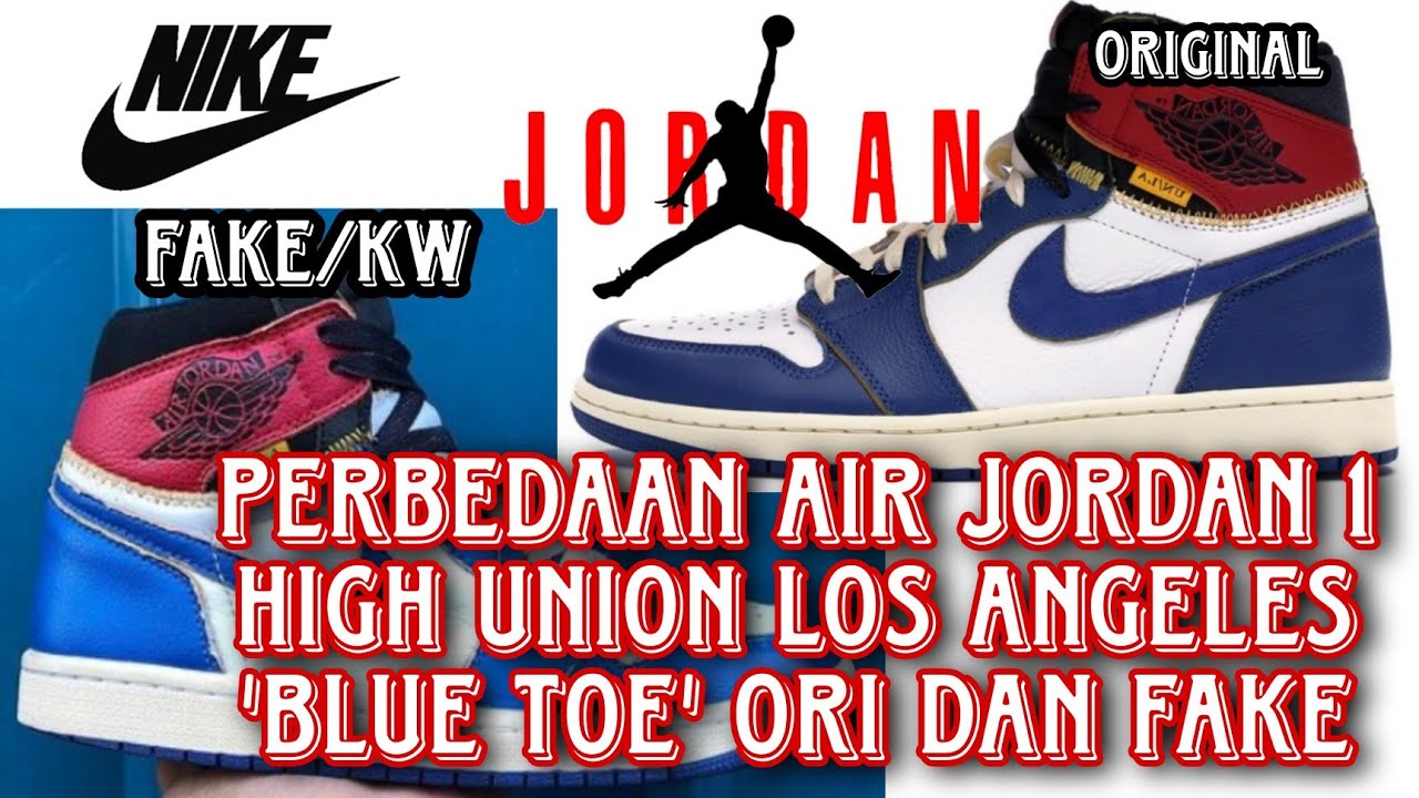 Differences between Original and Fake Air Jordan 1 High Union Los 