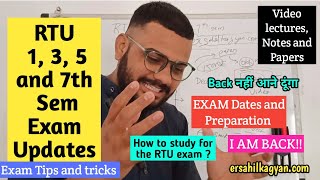 🔴 RTU 1, 3, 5 and 7 sem Exam Updates 🔥 | RTU New Exam Updates 2023 | RTU Exams screenshot 2