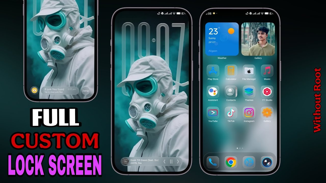 Custom Lockscreen Images FULL CUSTOMISATION LOCK SCREEN with this New Theme that Changes ...
