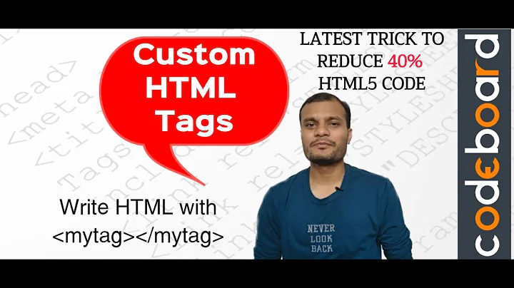 HTML Custom Tag | Design new Custom HTML tag | No Angular/React/ Vue/ Any Javascript Library