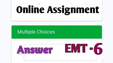 NSOU BDP EMT 6 Online Assignment answer