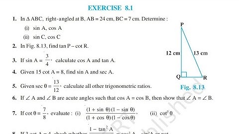 Exercise 8.1 class 10 maths