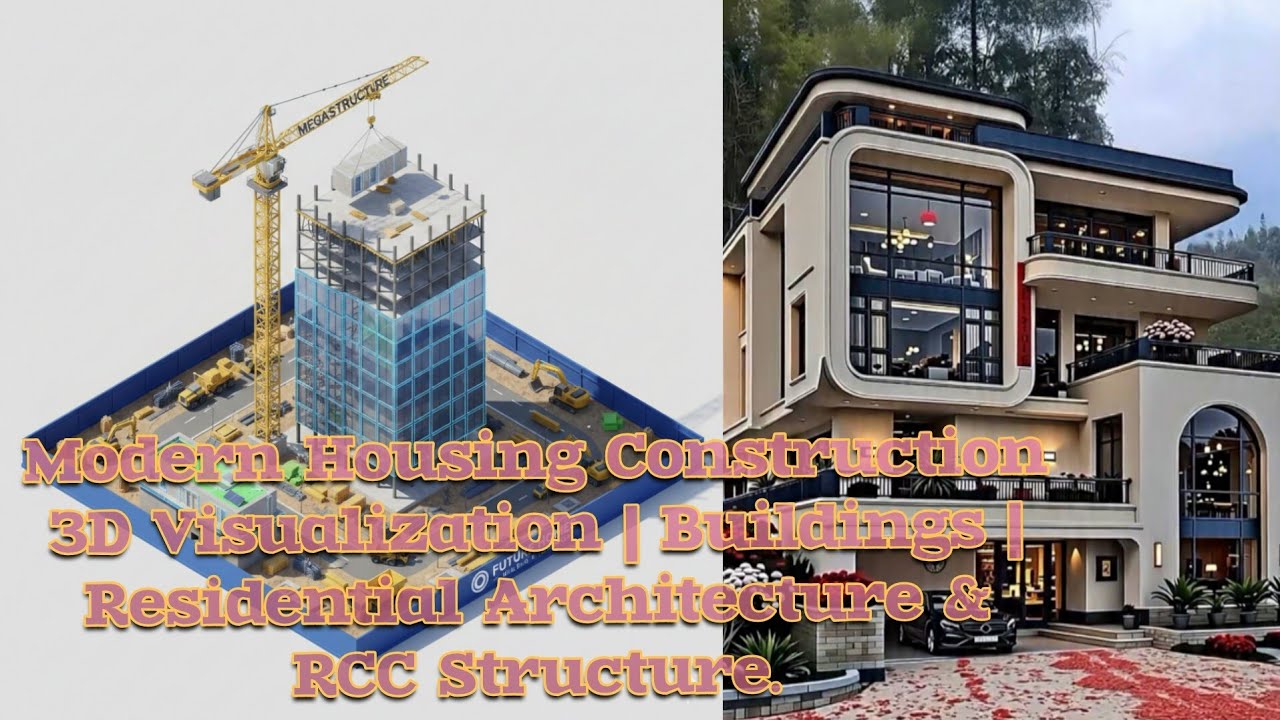 Modern Housing Construction 3D Visualization | Buildings | Residential Architecture & RCC Structure.