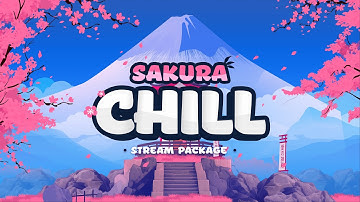 Animated Stream Overlay Package Sakura Chill | Stream Designz