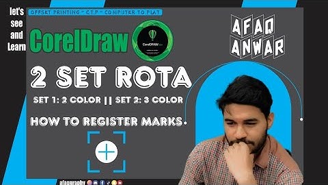 CTP Offset Printing-How to Register Marks in CorelDraw, Two Set Rota. Designer: afaqgraphy