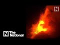 Italys mount etna erupts in a spectacular show of lava