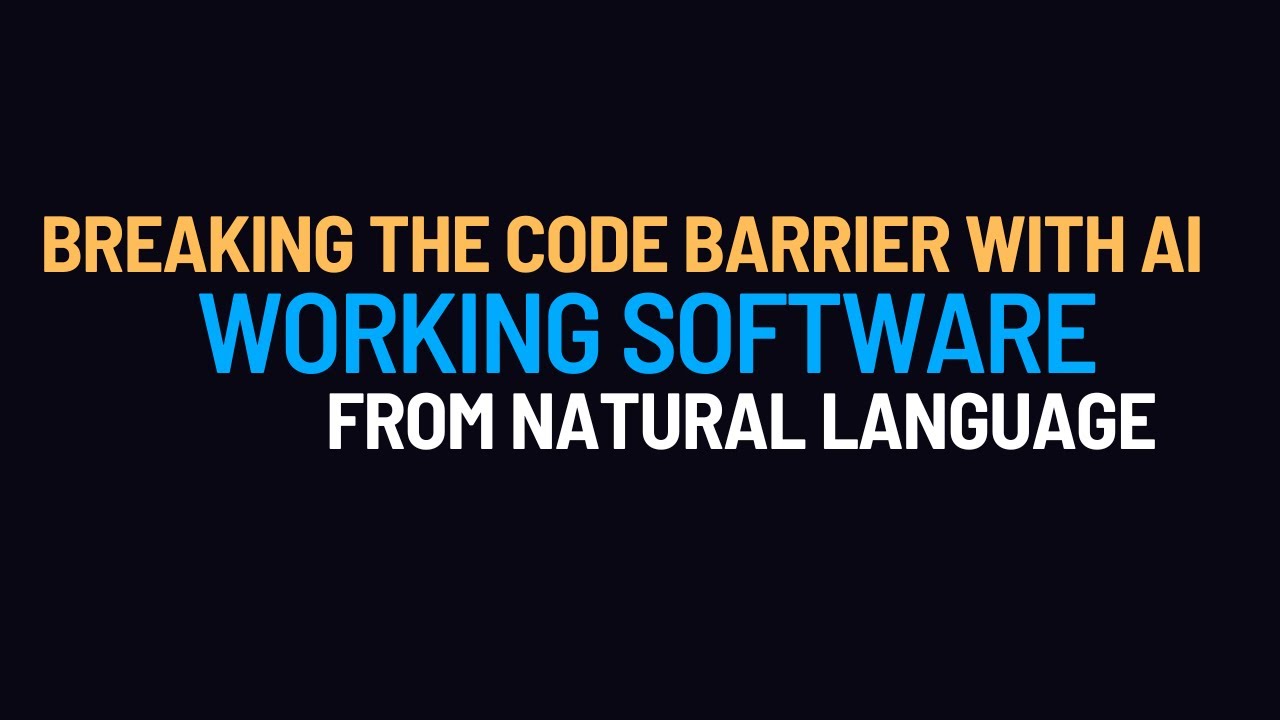 Breaking the Code Barrier: My First True No-Code AI Experience - YouTube